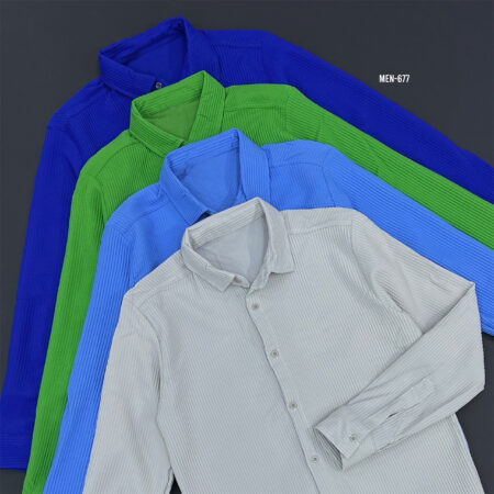 Button Front Shirt Men-677