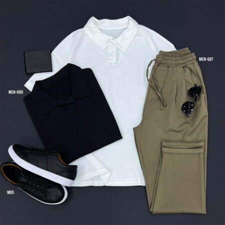 Solid Drawstring Waist Sweatpants Men-687