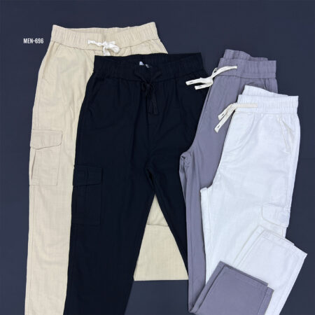 Solid Drawstring Waist Sweatpants Men-696
