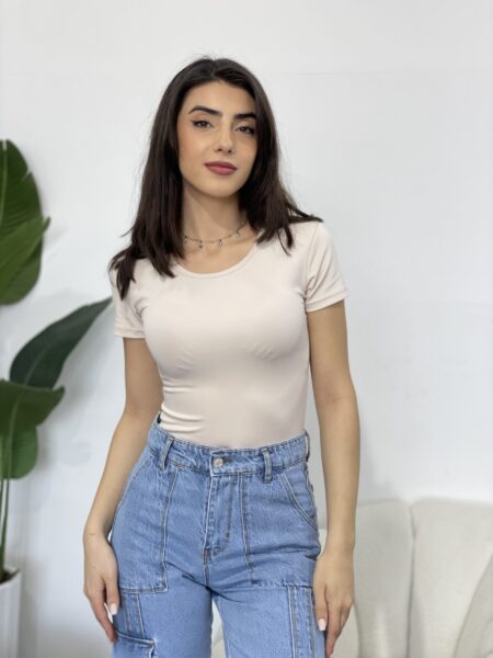 Rib-Knit Scoop Neck Tee WO#0122