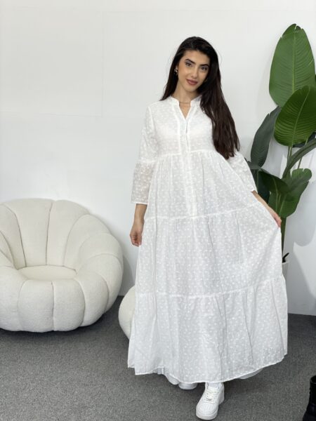 Women's Solid Color Loose Casual Dress With Ruffled Hem WO#2469