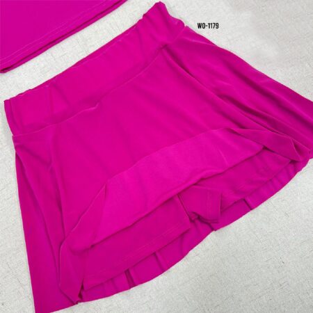 High Waist Ruffle Trim Decorated Skirt WO-1179