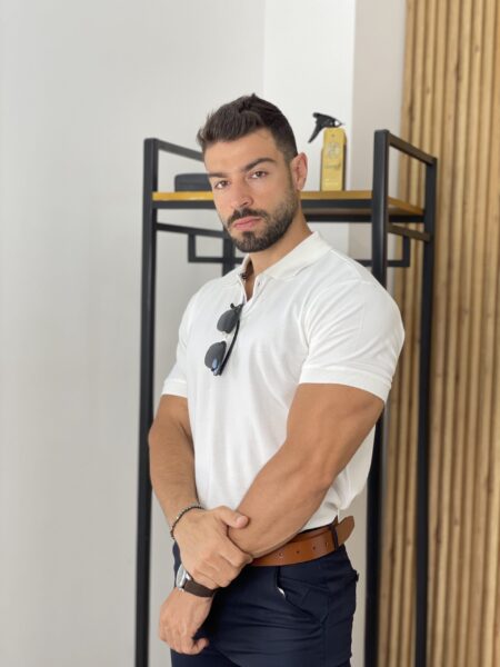 Men's Solid Color Casual Short Sleeve Polo Shirt For Summer Men-729