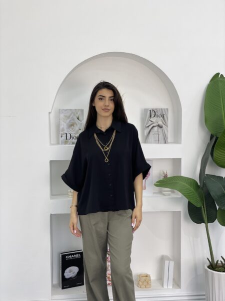 Solid Button Front Shirt WO#4641