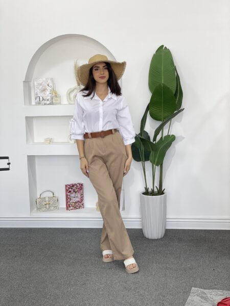 Solid Button Front Shirt  WO#1925