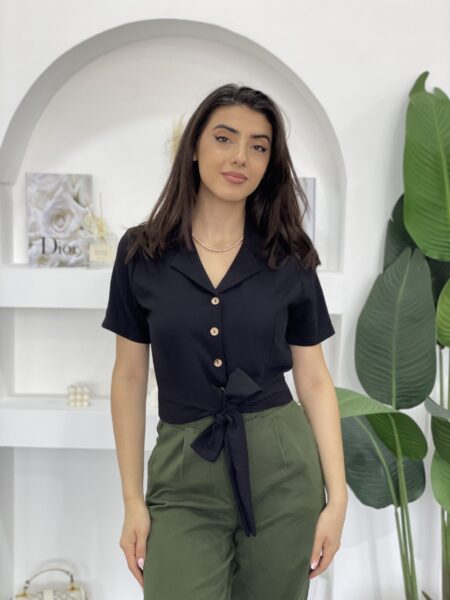 Front Tie Button Up Shirt WO#2625