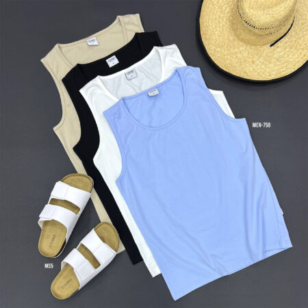 Classic Sleeveless Tank Top Men-758