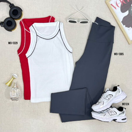 Colorful Sleevless tops WO-1329