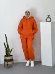 Kangaroo Pocket Drop Shoulder Drawstring Hoodie WO-1415