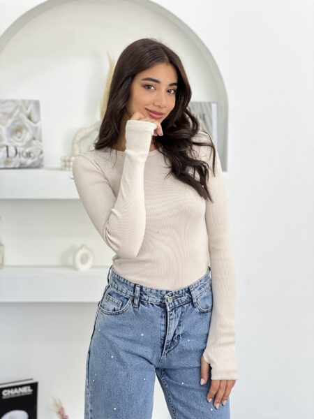 Women's Stand Collar Long Sleeve Sweater WO-1418