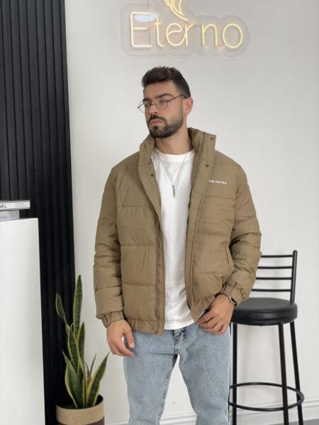 Letter Print Fleece-Lined Pocket Casual Winter Jacket WOJ124