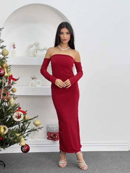 Elegant Off-Shoulder Bodycon Dress WO-1396