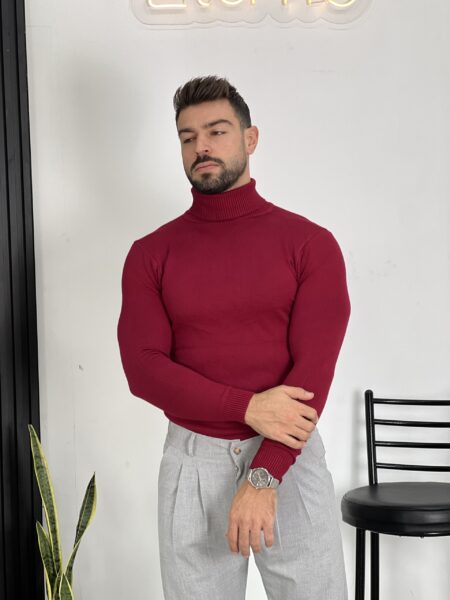 Men's High Neck Long Sleeve T-Shirt MENT119