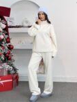 High Neck Loose Knitted Sweater Pants Set WOS206