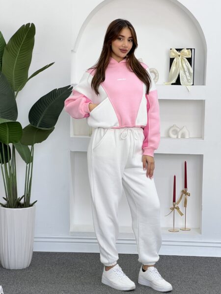 Pocket Drop Shoulder Thermal Lined Hoodie,Long Sleeve Tops WOB227