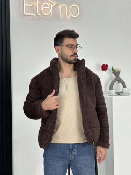 Men's Plush Padded Pocket Short Jacket MENJ158