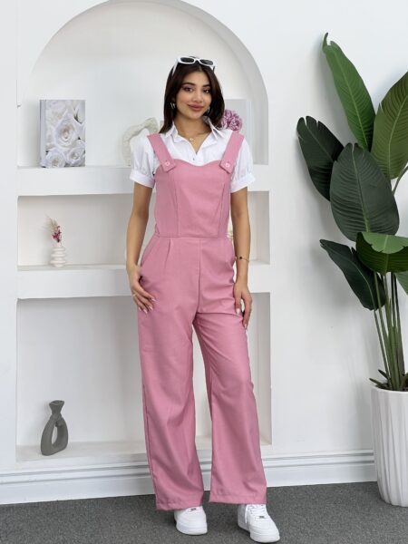 Slant overall Jumpsuit WO-1349