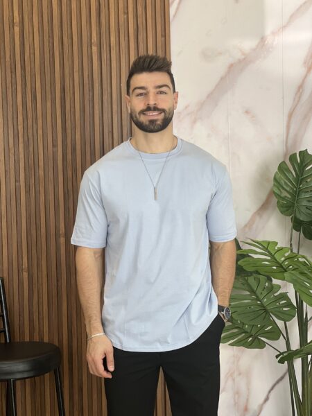 Men’s Solid Color Drop Shoulder Tee MENT181