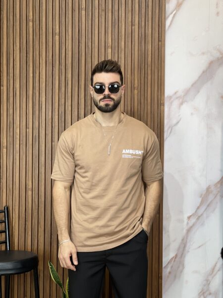 Men's Print Round Neck Short Sleeve T-Shirt Men-733