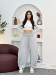 Barrel-leg Jersey Trousers With Fold-Over Waist WOP1127