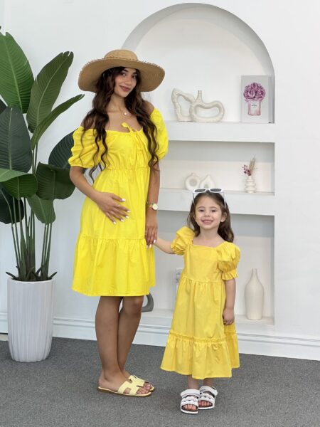 Summer puff Sleeve Dress WO-1353