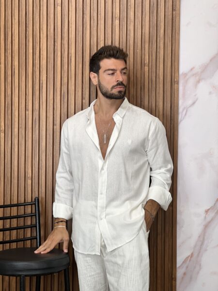 Casual Solid Color Long Sleeve Shirt MENC228