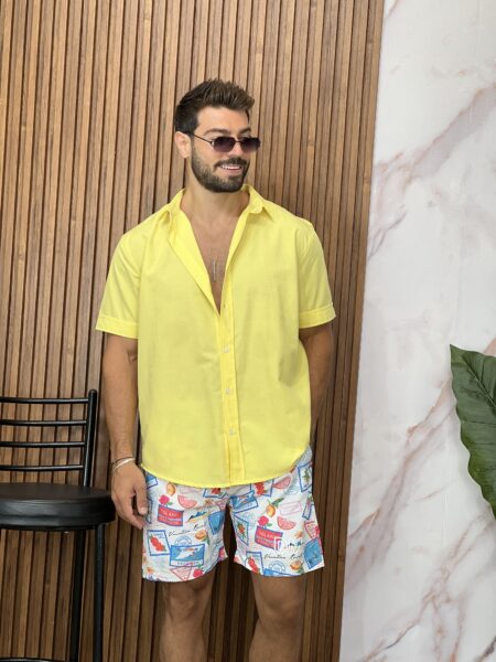 Drawstring Waist Swim Shorts MSH-316