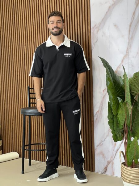 Short Sleeve Polo Shirt And Pants Set MENS229