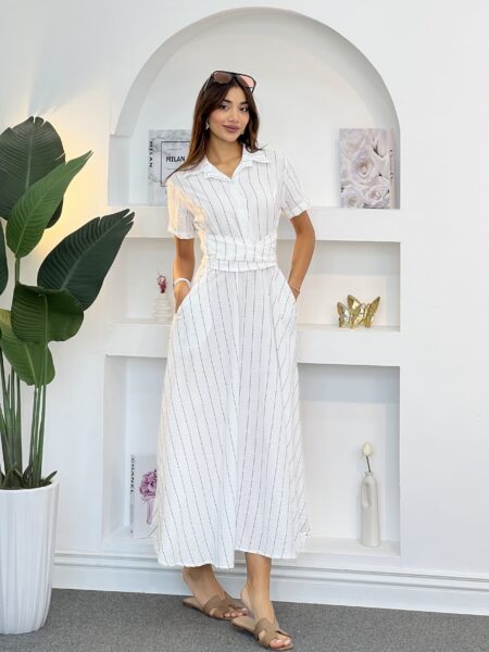 Coastline Stripes Dress WOD543
