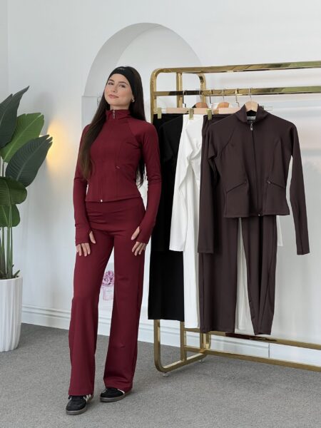 Front Zipper Long Sleeve Hooded Sweatshirt WOJ657