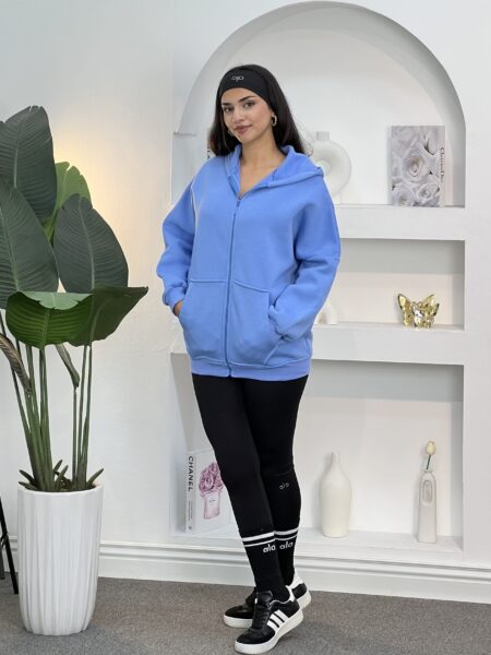 Solid Zip Hoodie Jacket WO-1414