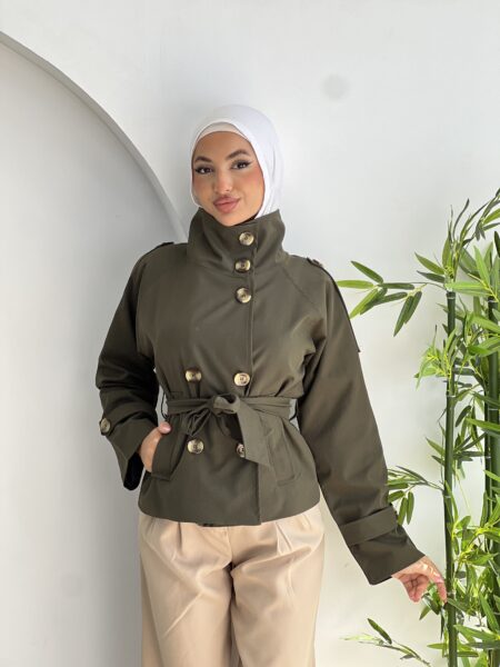 SHORT WATER REPELLENT TRENCH COAT WOJ628