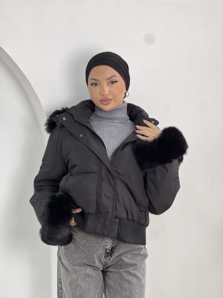 Faux Fur Hooded Puffer WOJ715