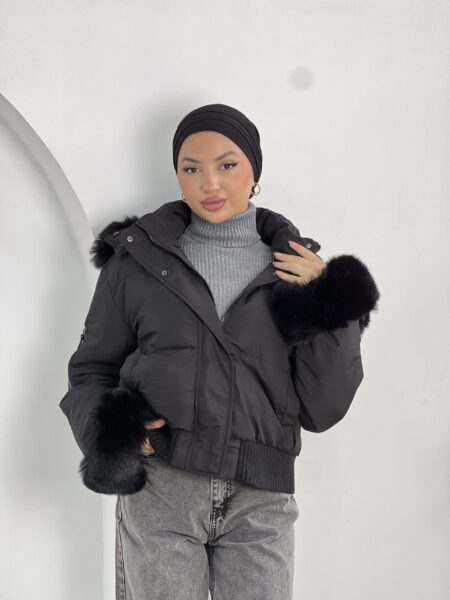 Faux Fur Hooded Puffer WOJ715