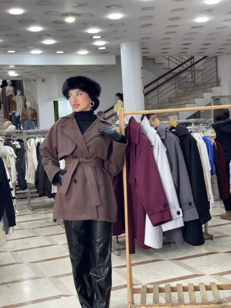 Chic Belted Coat WOJ842