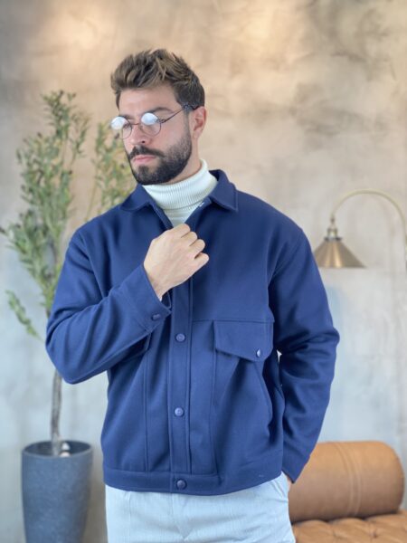 Collar Long Sleeve Casual Jacket MENJ254