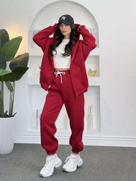 Solid Zip Hoodie Jacket WO-1414