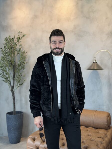 Faux Fur Hooded Jacket MENJ301