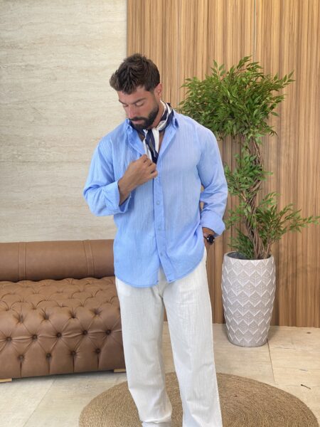 Crinkle fabric shirt MENC297