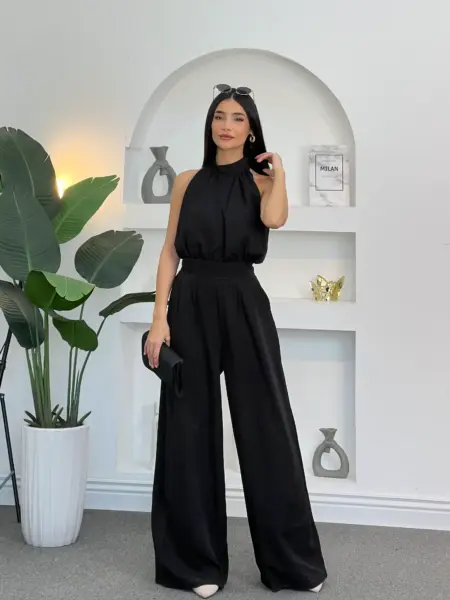 Solid Elegant Jumpsuit WOO420
