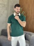 Ribbed knit polo MENT286