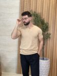 Relaxed fit V-tee Men-704