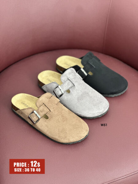 Buckle Strap Mules W51