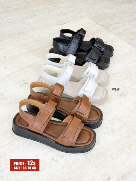 Flat Leather Sandals WS69