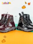 Sparkle heart patent boots G78