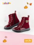 Glossy bow boots G203.2