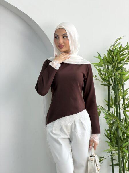 Lace Trim Top WOT957