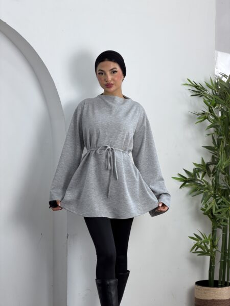 Waist Tie Tunic Top WOT1109