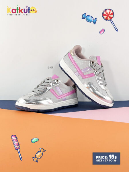 Silver sparkle sneakers G807