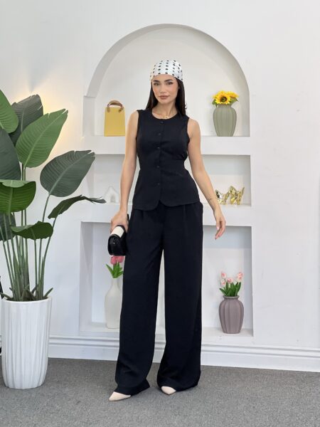 Linen Wide-Leg Pants WOP982